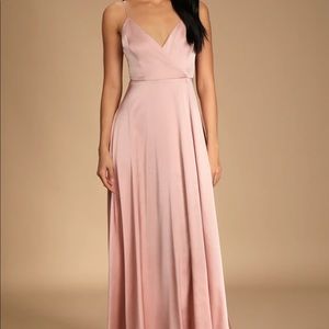 Pink Satin Bridesmaid dress